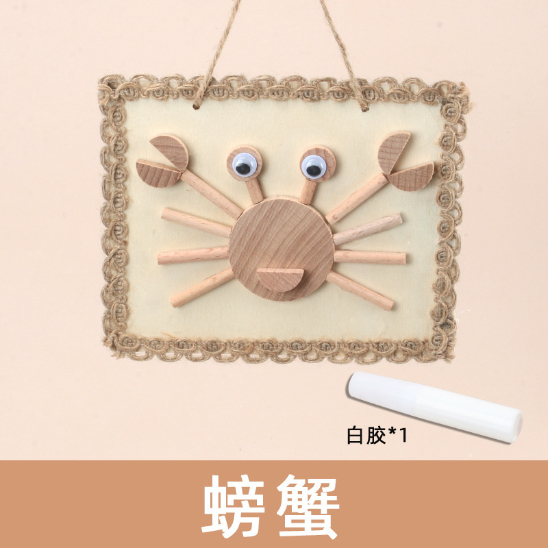 Weiweihu briy paquete de material de pintura hecha a mano jardín de infantes entrenamiento práctico material didáctico de madera maciza juguetes educativos creativos para niños