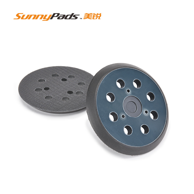 厂家供应自粘5寸砂纸吸盘砂光机底盘打磨抛光盘气动打磨机托盘