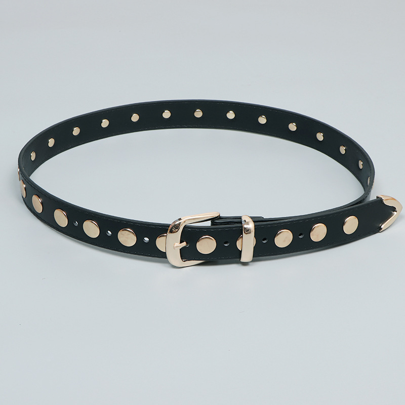 Új szegecses öv, férfi divatos punk farmeröv, férfi és női ifjúsági hip-hop utcai tánchoz való díszítő öv_voghion.com