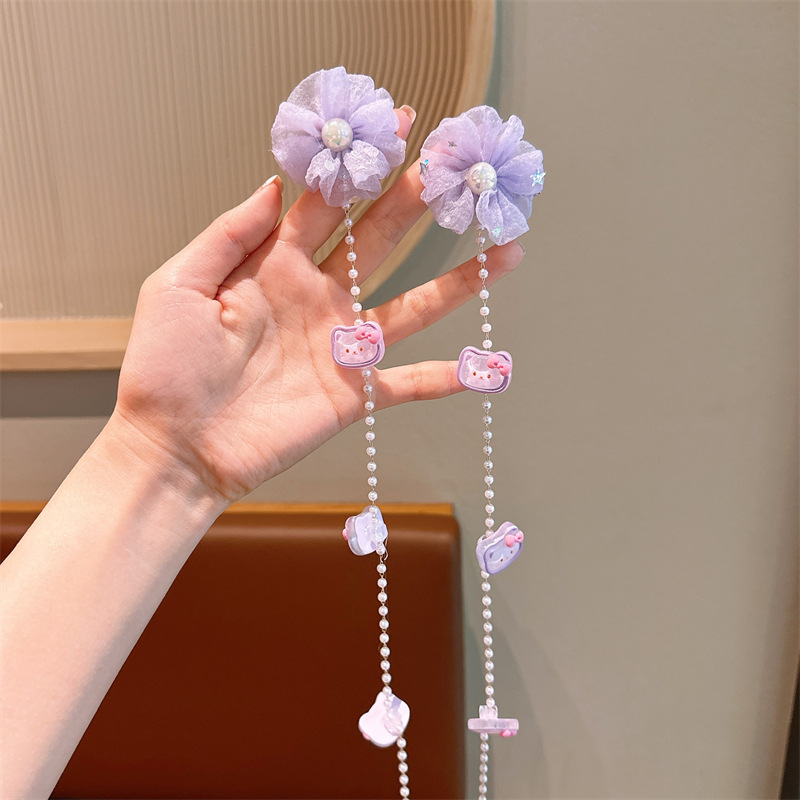 Super inmortal mariposa clip de cabello para niños trenzados clip de cabello para niñas publicas suecas joyas de cadena trenzada para niñas