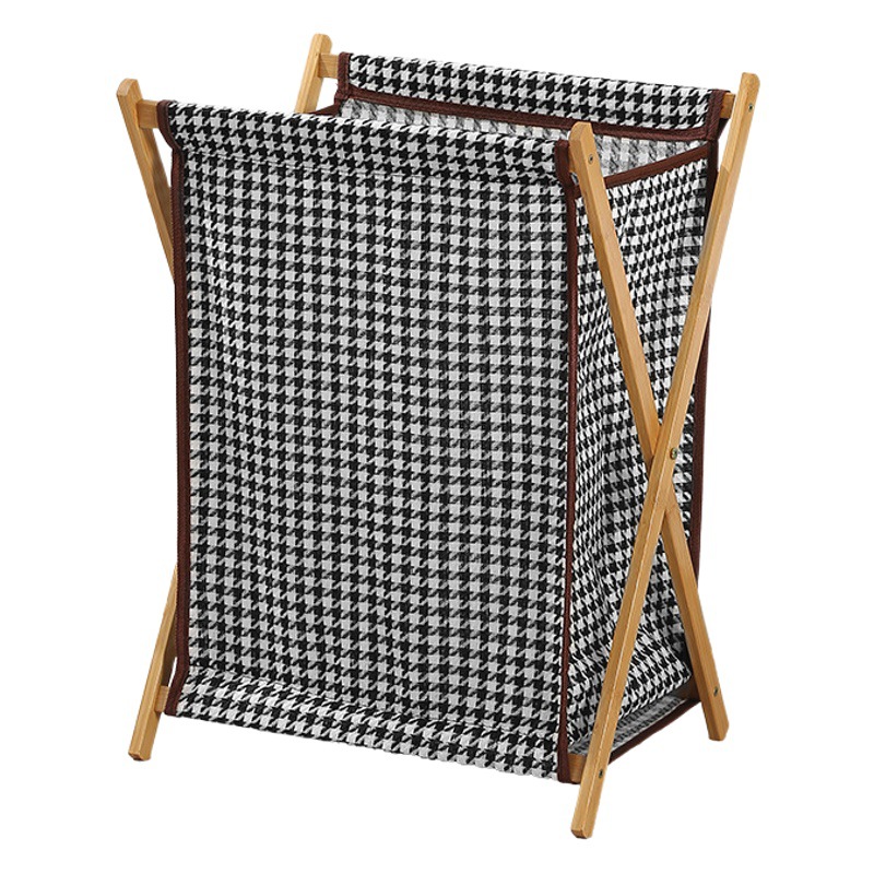 Cesta de lavandería cesta de almacenamiento de ropa plegable hogar bambú madera baño cesta de lavandería Almacenamiento de lavandería