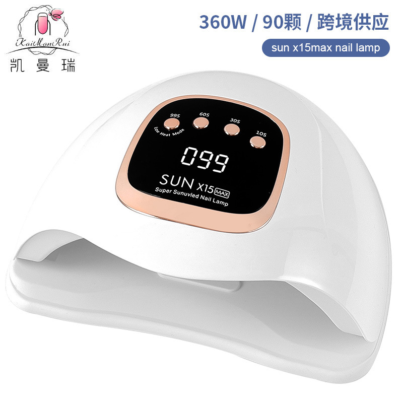 360W de alta potencia mejora de 90 lámparas UVLED doble fuente de luz de uñas de secado rápido lámpara de fototerapia de pegamento de uñas