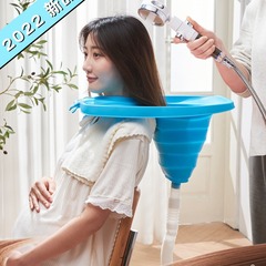 折り畳み式携帯洗面器は腰をかがめて頭を洗ってください。病院で髪を洗っています。