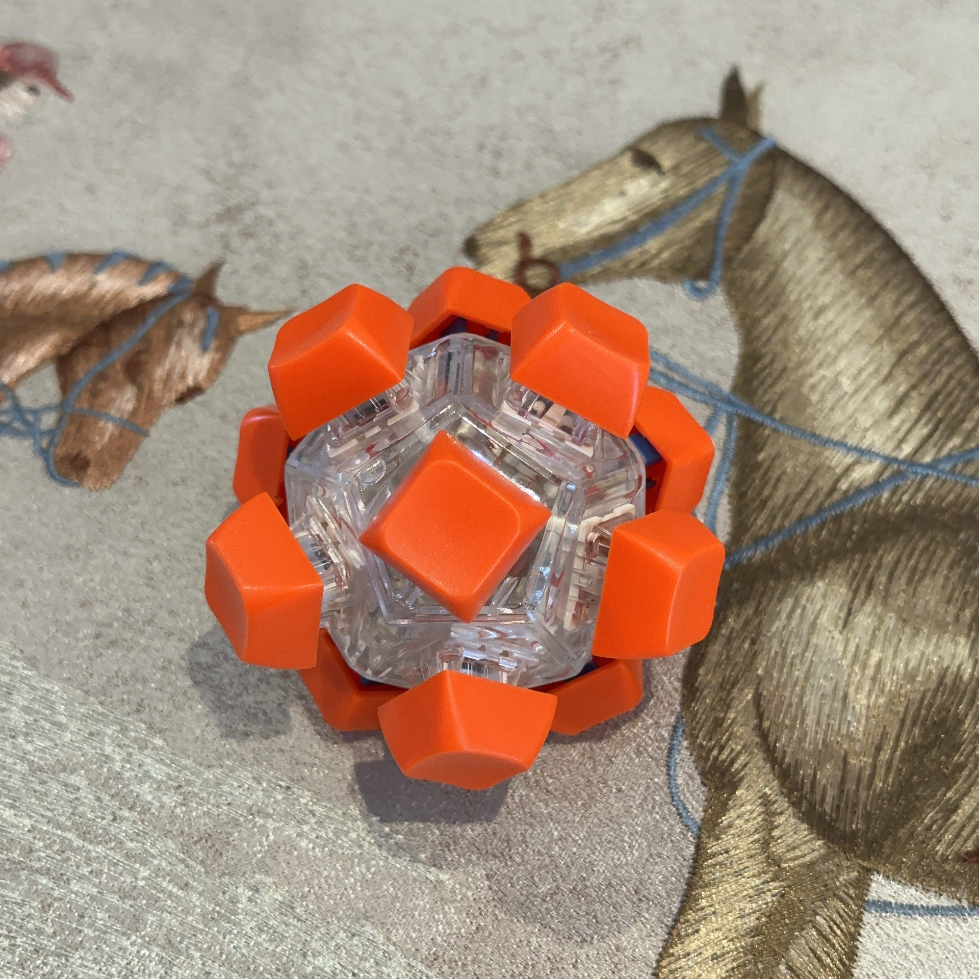 12-key transparent shell-orange