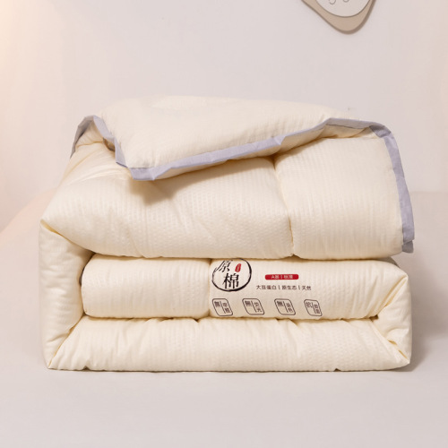 A-type baby and mother-level pure cotton single and double quilt core, thick 100% cotton soybean winter skin-friendly quilt, promotional gift cotton quilt