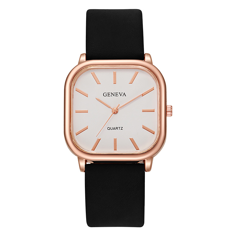 New Student 22 Men's and Women's Belt Korean Version Temperament INS Style Minimalist Square Quartz Watch_voghion.com
