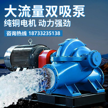 SH单级双吸卧式中开离心泵高扬程大流量柴油机防汛水泵工农业用泵