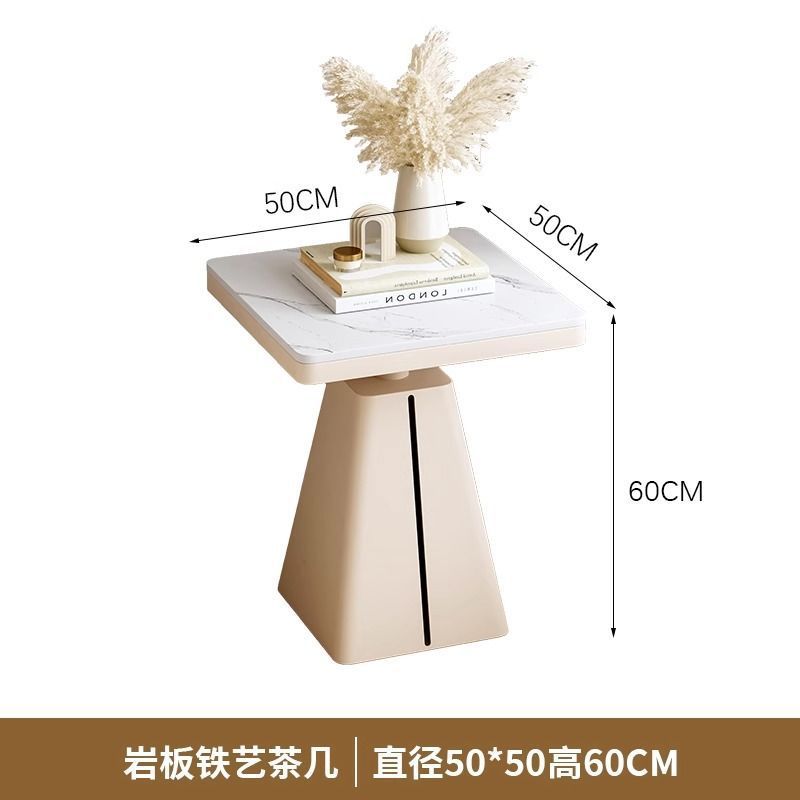 新款轻奢岩板沙发边几床头边柜小茶几客厅方几创意角几桌子小边几|undefined