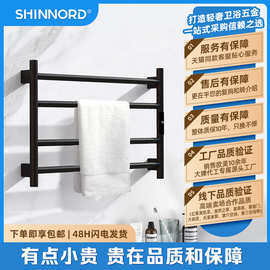 批发电热毛巾架明装酒店卫浴工程置物架恒温烘干杀菌不锈钢毛巾架