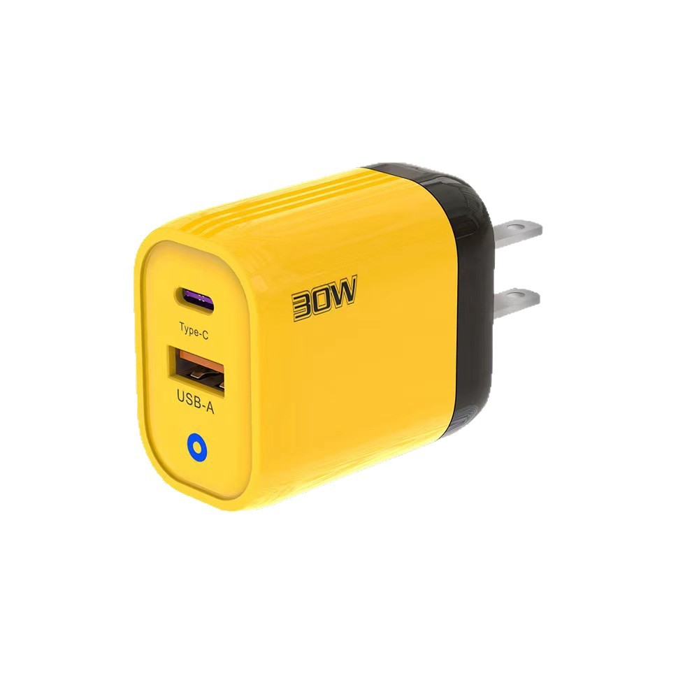Cargador PD de teléfono móvil de 30W tipo-c + USB protocolo completo de carga súper rápida para Apple Huawei Android