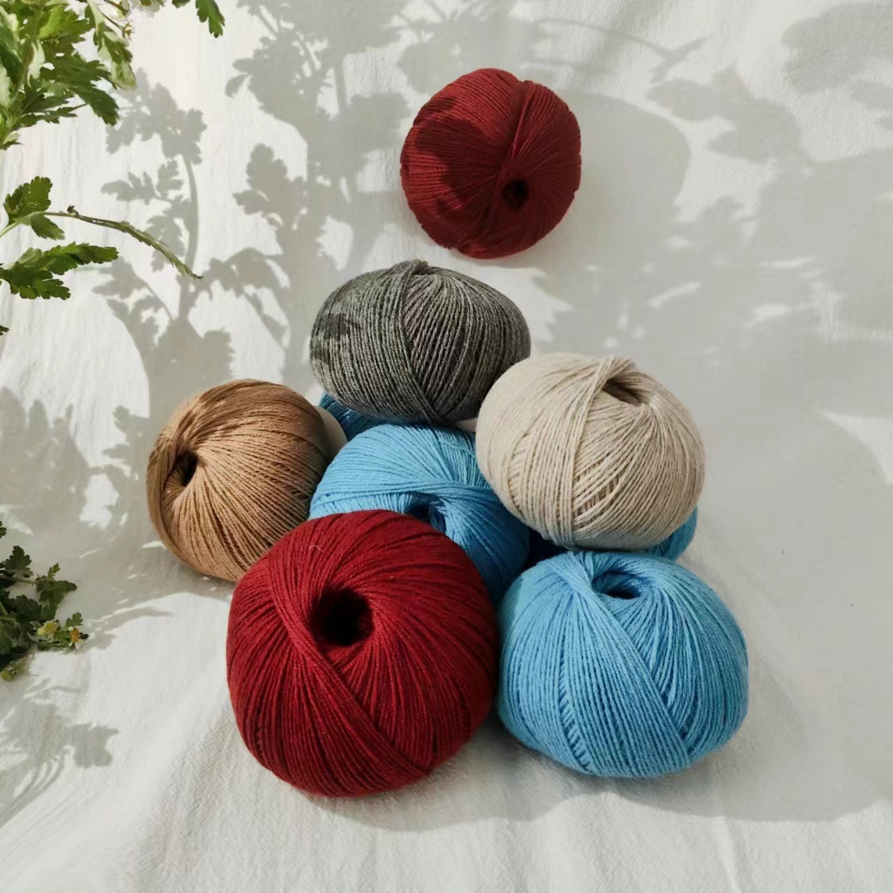 山羊绒羊毛混纺  毛线团 棒针手工编织围巾披肩开衫diy毛线  工厂