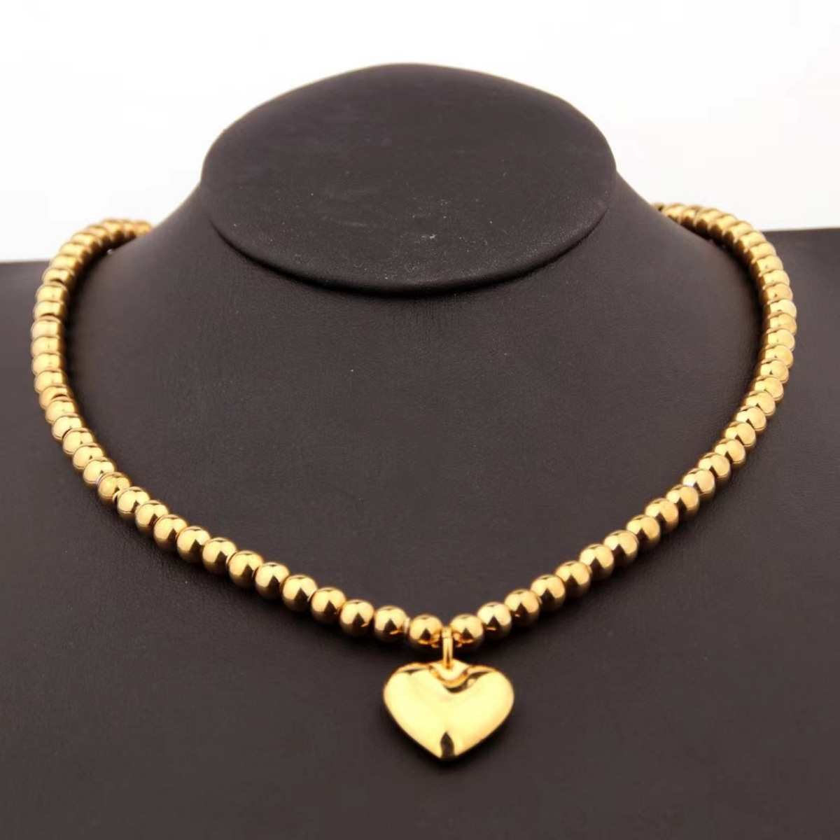 Sweet Heart Shape Alloy Plating Women's Bracelets Necklace display picture 3