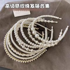 ネットセレブの森パールカチューシャ、シンプルで高級感のある夏の女性の万能お出かけスーパーフェアリーカチューシャ、妖精のヘアアクセサリー卸売
