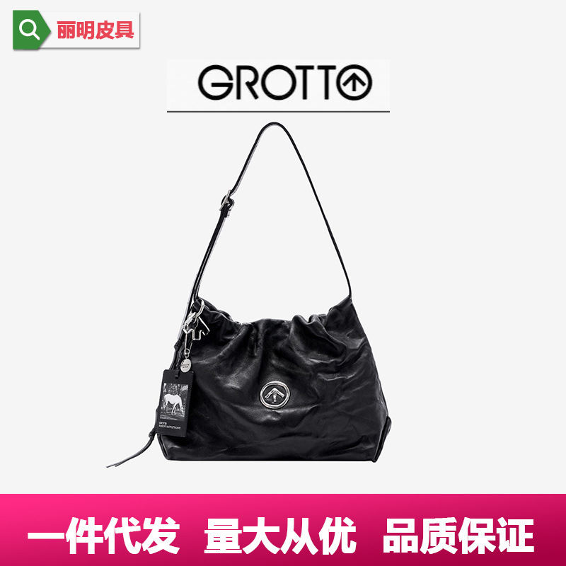 Groto X Maplethorpe 25Th Anniversary Collaboration Trash Bag Sheepskin Commuter Large Capacity Single Shoulder Crossbody Bag