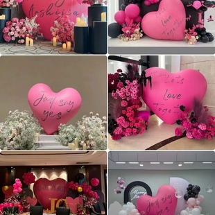 PVC Heart Balloon Wedding Layout Decoration Inflatable Popular Check-in Photo Wedding Engagement Heart-shaped PVC Inflatable Model