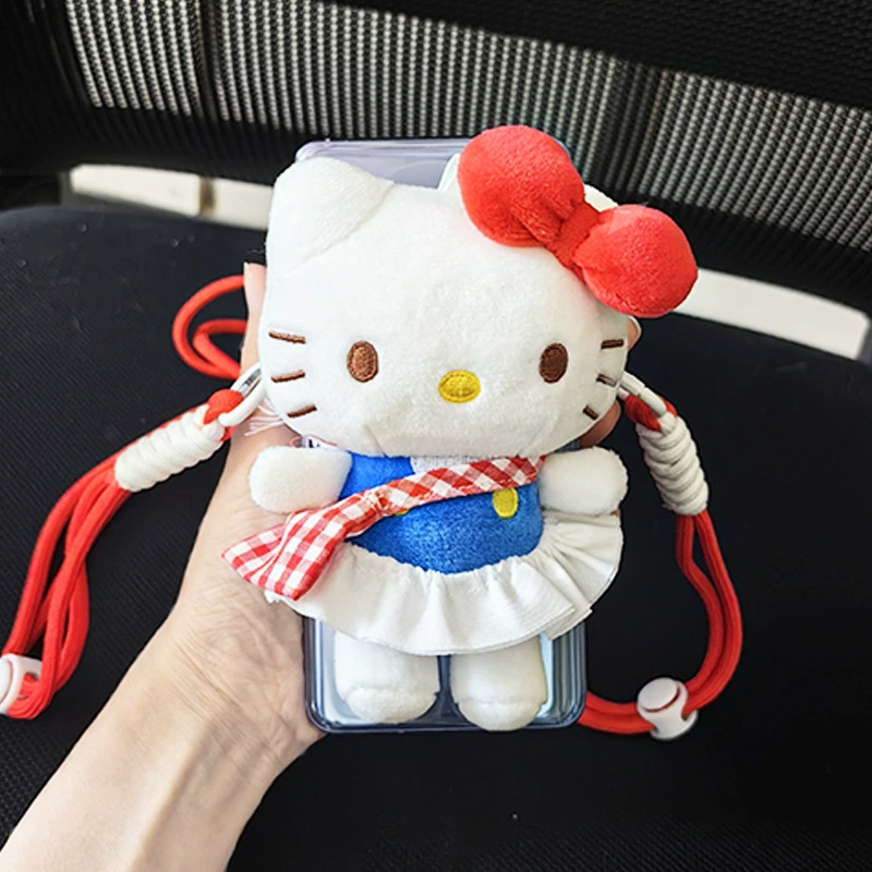 Hello Kitty, универсальный мобильный телефон, плюшевая кукла, милая сумка через плечо, регулируемая карманная лента на кружево