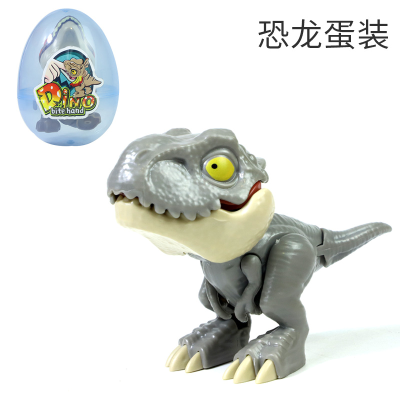 Transfronterizo nuevo dinosaurio morder dedos conjunto móvil tiranosaurio Paquete de huevo simulación modelo de dinosaurio juguete puesto de juguete