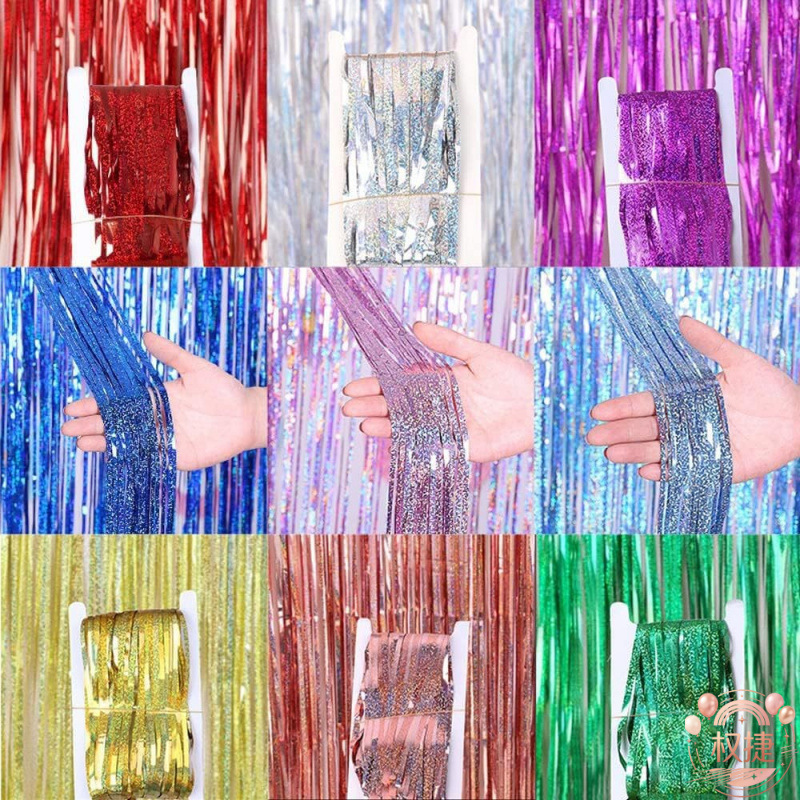 2m Laser Rain Curtain Birthday Party Scene Decoration Props Manufacturer Wholesale