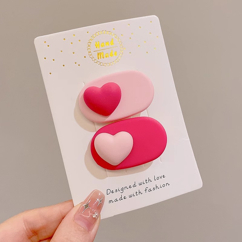 Rosa Linda estrella horquilla lado femenino clip de pelo amor de los niños BB clip de pelo roto horquilla bebé tocado