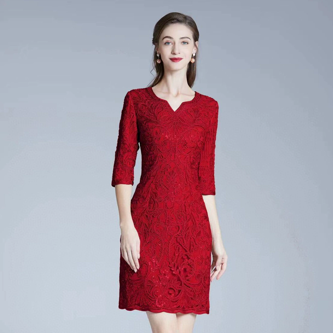 Поколение Шэньчжэнь высокого класса свадебное платье маленькое платье новый счастливый мать-в-законе платье матери