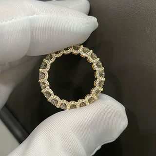 定制18K金网球手链椭圆形培育钻石手链10分20分30分50分手链14K9K