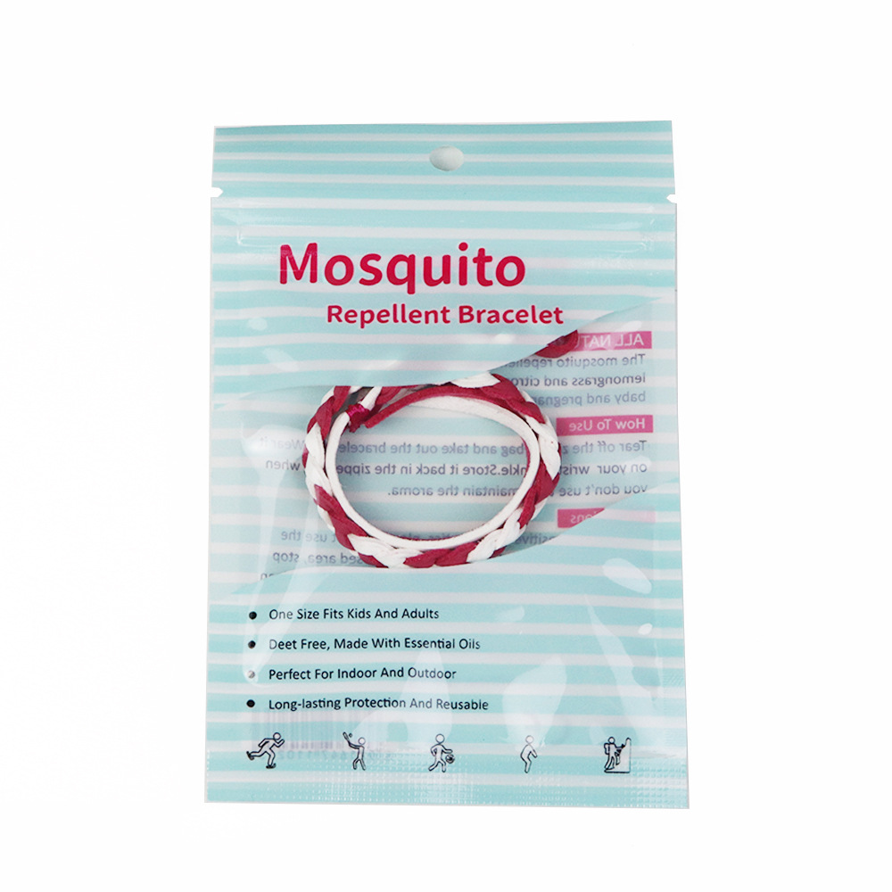 로즈 레드와 화이트 가죽 팔찌 (컬러 백에 1 개)