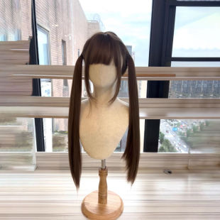 Girls' Student Mid-length Wig Cute Lori Full Head JK Universal Wig 85cm Brown