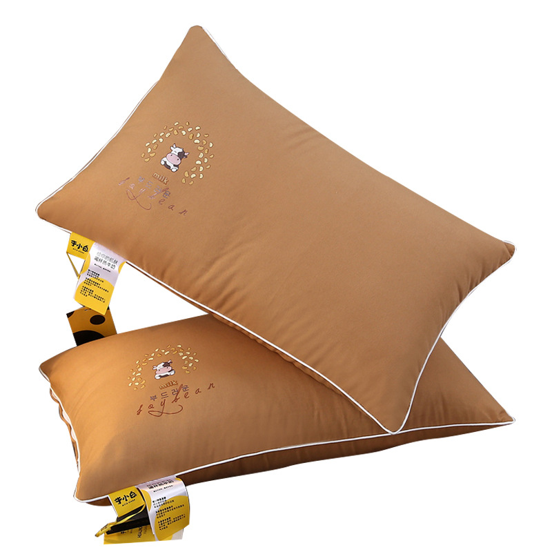 un núcleo de almohada de cabello, un par de almohada de fibra para proteger la columna cervical y dormir, almohada de hotel para estudiantes adultos
