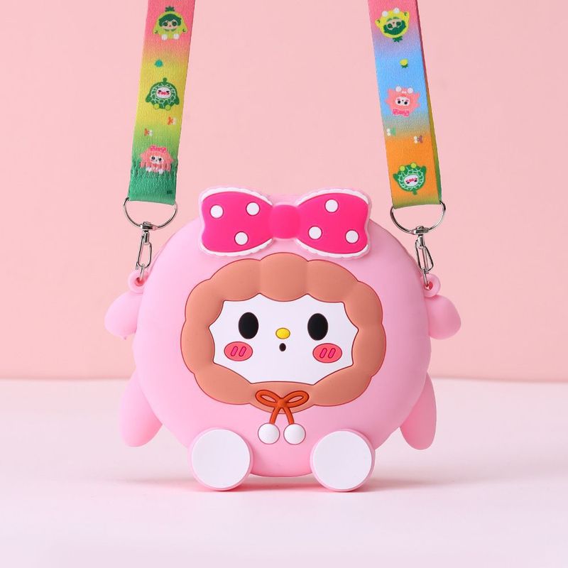新しいかわいい漫画ミニシリコン収納袋幼児ベビークロスボディ小銭入れシンプルで多用途なショルダーバッグ|undefined