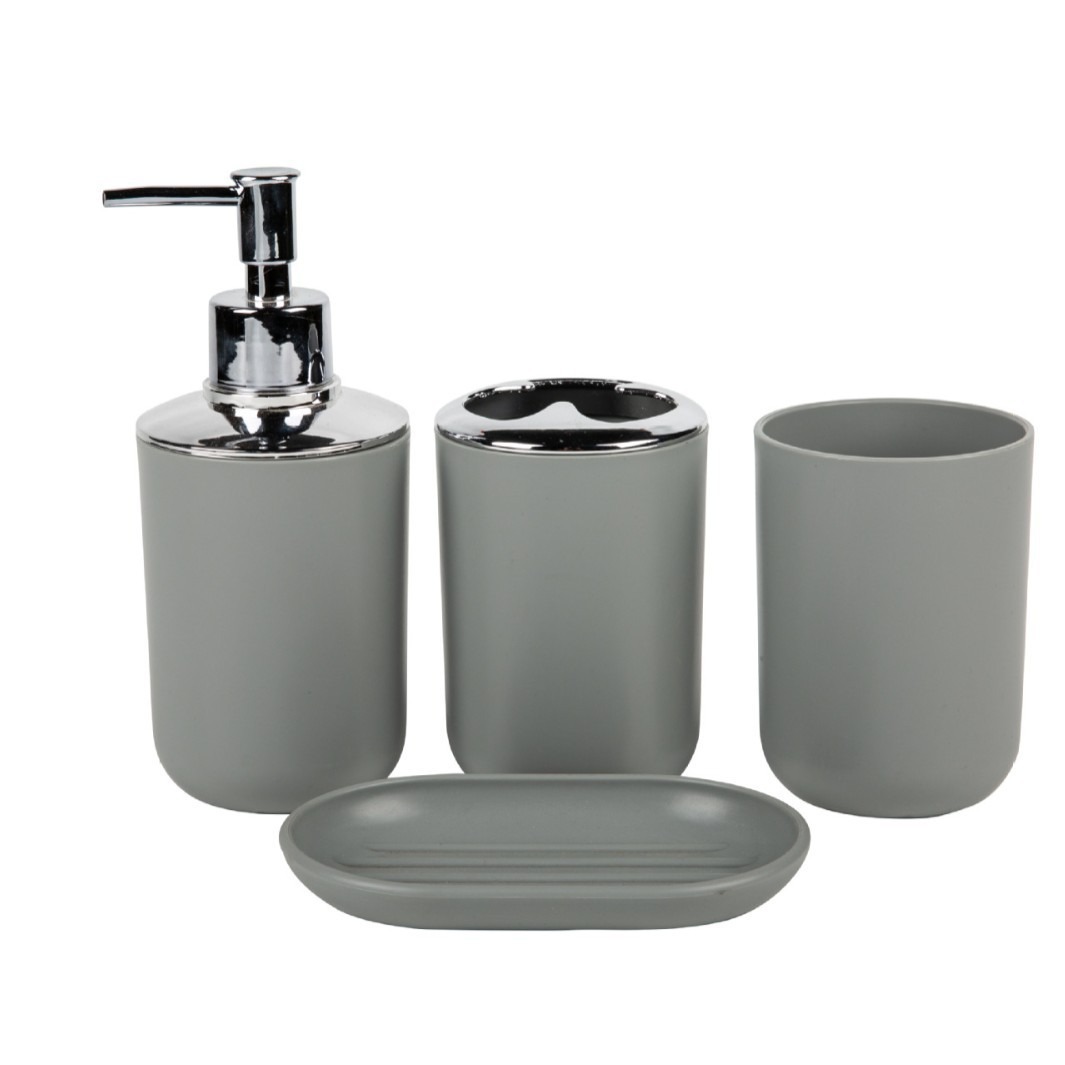 Kit de baño de lavado de 4 piezas enjuague bucal jabón botella de emulsión soporte de cepillo de dientes artículos para el hogar almacenamiento de baño image 6