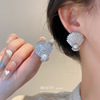 Silver needle, zirconium, fashionable advanced earrings from pearl, light luxury style, high-quality style, wholesale