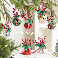新しいクリスマスリボンベルアクセサリークリスマスツリー風鈴ペンダントホリデーデコレーションウィンドウシーンアレンジメント