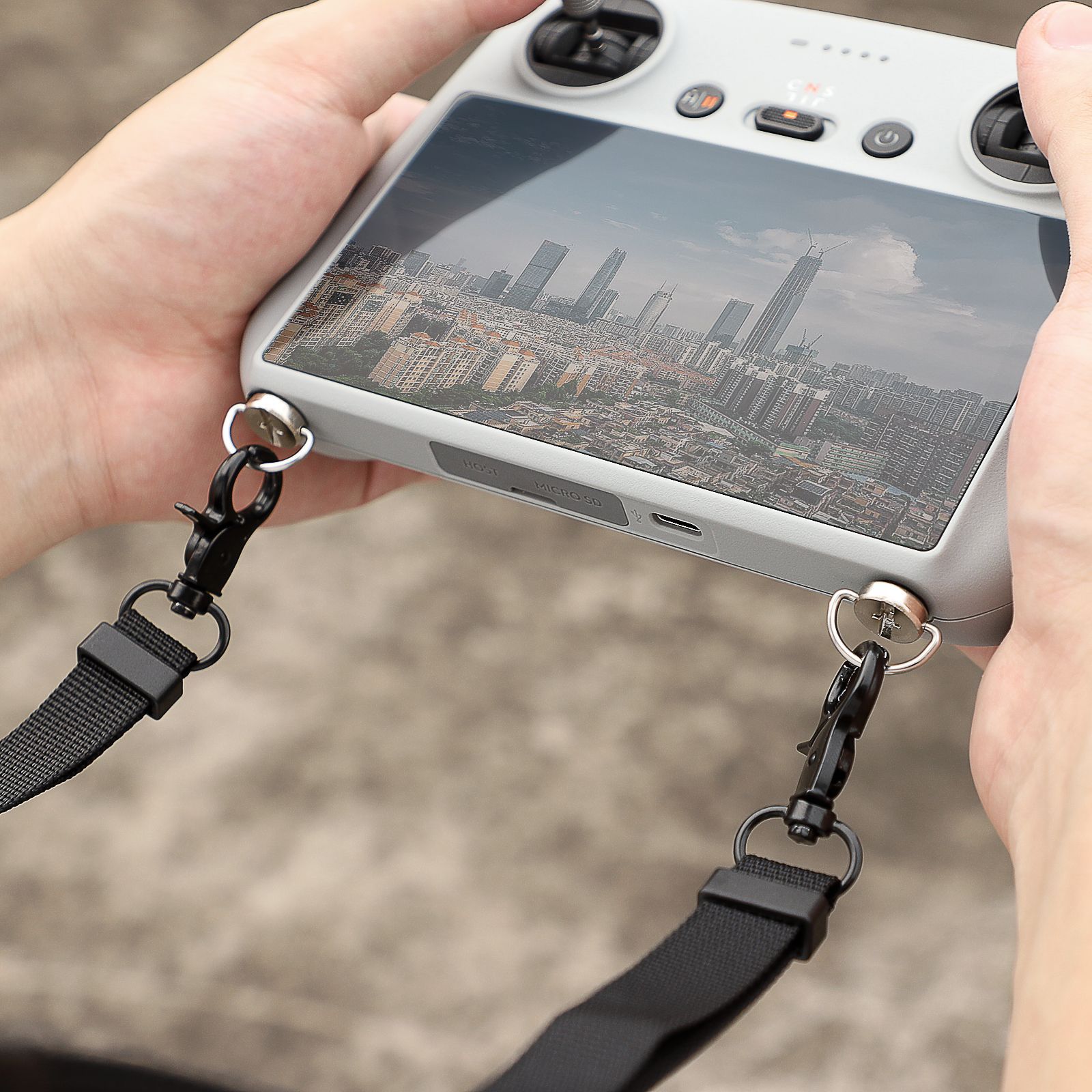 Sunnylife aplicable DJI RC2 cordón Mini4Pro control remoto RC PRO correa de hombro trasera accesorios