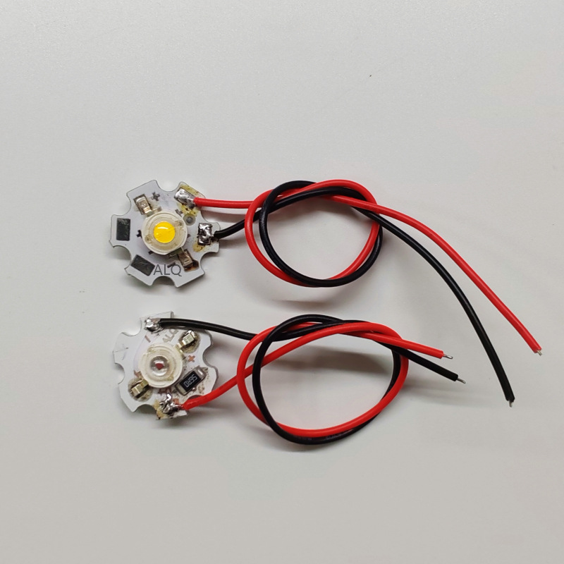 仿流明灯珠焊红黑线001