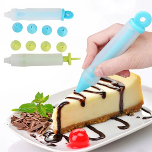 Factory wholesale 4 head suit silicone decorating pen baking tools multifunctional egg painting brush cake decoration tools