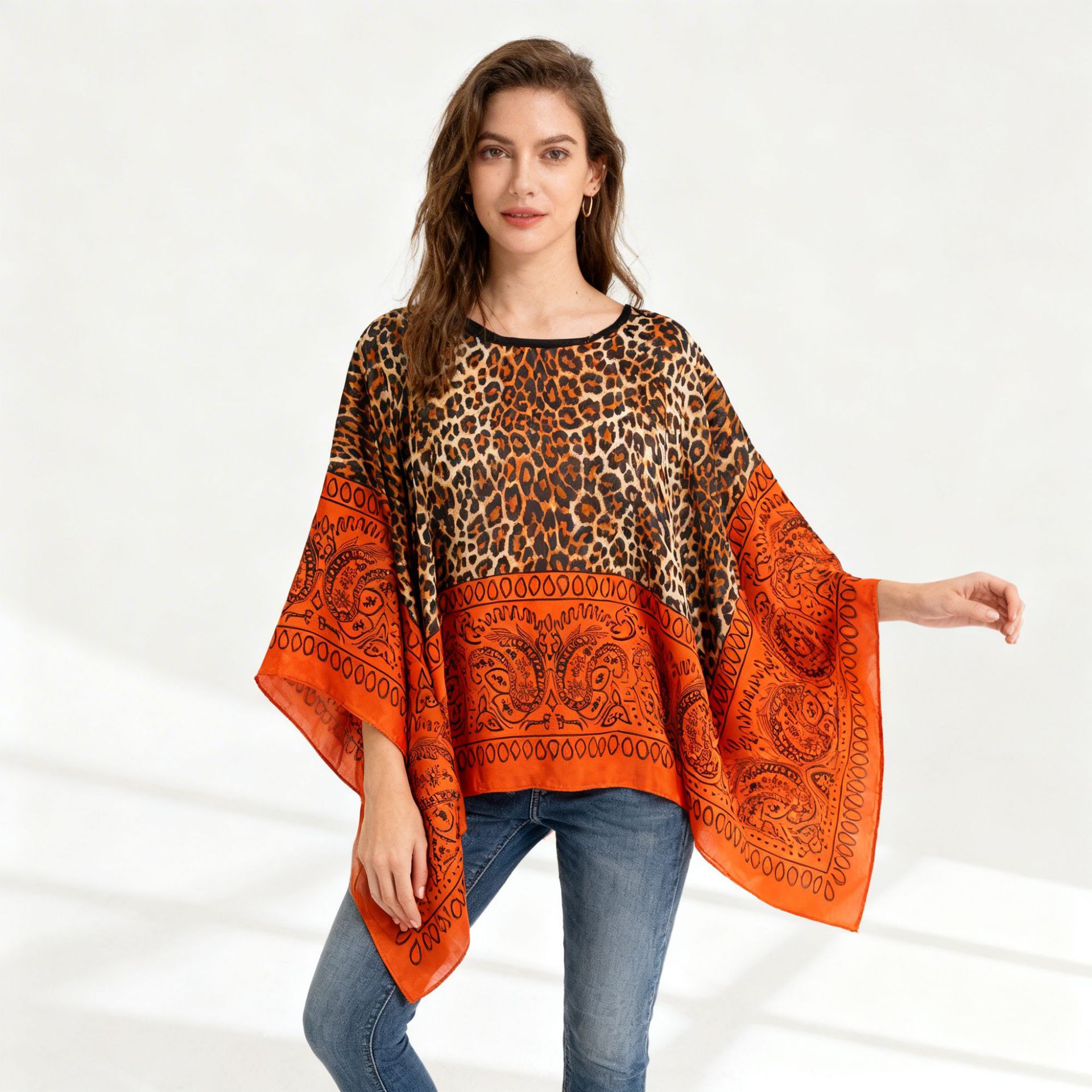 Amazon 2026 nuevo pullover de seda de verano con una bufandas de seda protector solar suelta grande para mujeres