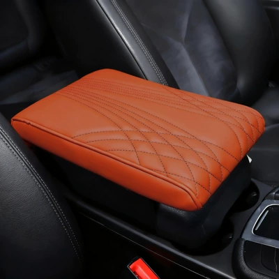 Storage Box Armrest Box Protective – Armrest box pad - angel-pattern-memory-foam-armrest-box-booster-pad-cayenne-color