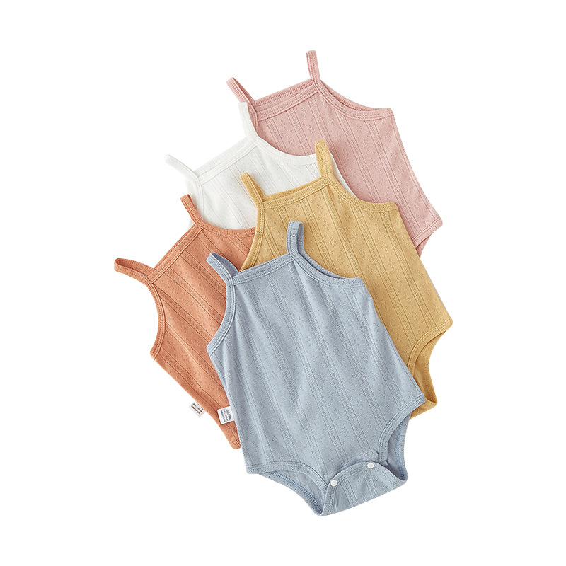 Chaleco de tirantes chaleco de bebé de verano estilo delgado bebé de algodón recién nacido mamelito de triángulo de verano para hombres y mujeres