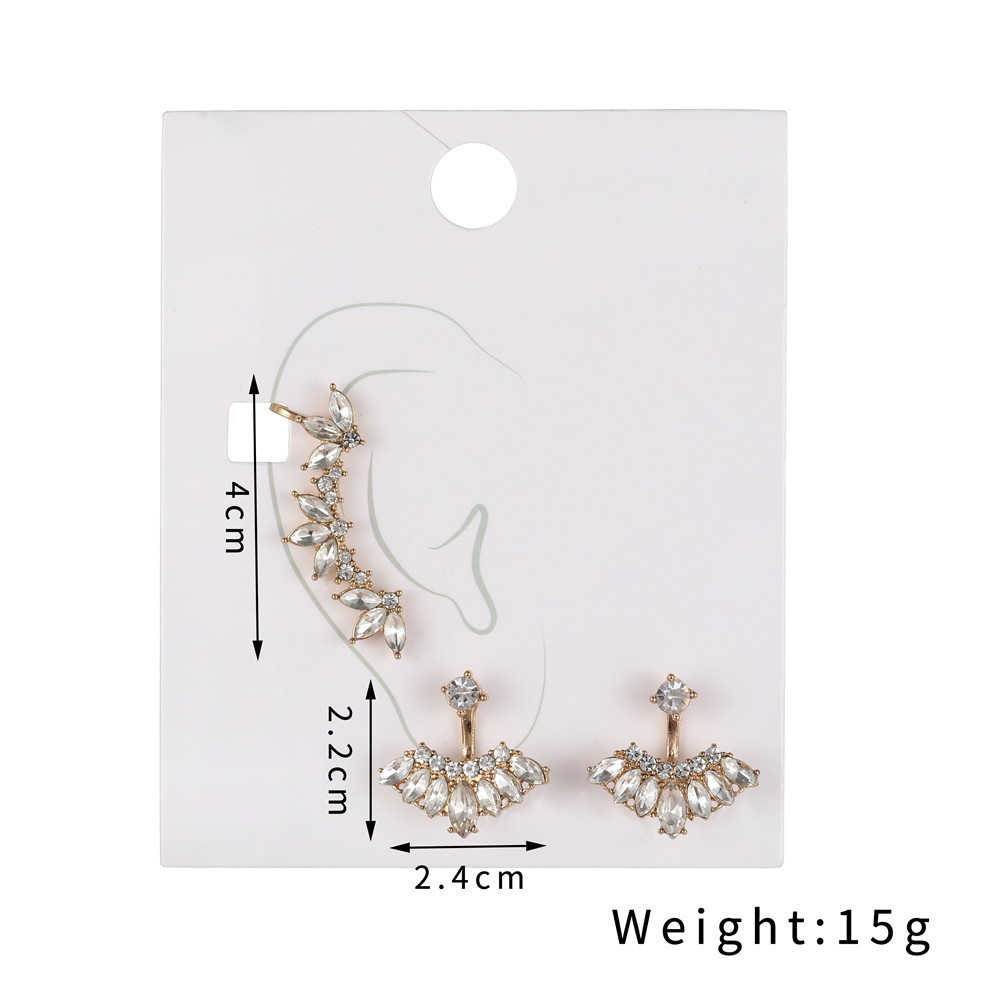 Korean Personality Simple Diamond Female Alloy Earrings display picture 1