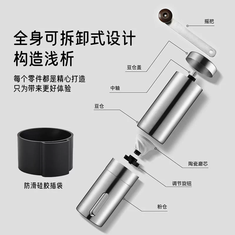 Кофемолка для домашнего использования из нержавеющей стали, ручная кофемашина