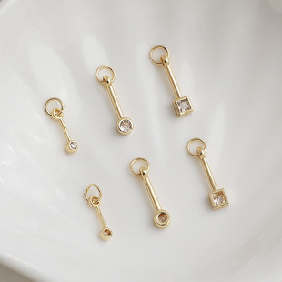 14K����ɫ�ʯ����С������� ������朴������ diy�Ʒ���