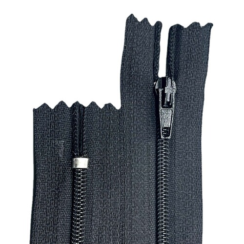Black and white nylon zipper wholesale automatic head nylon zipper No. 3 self-locking zipper closed tail plastic trouser zipper