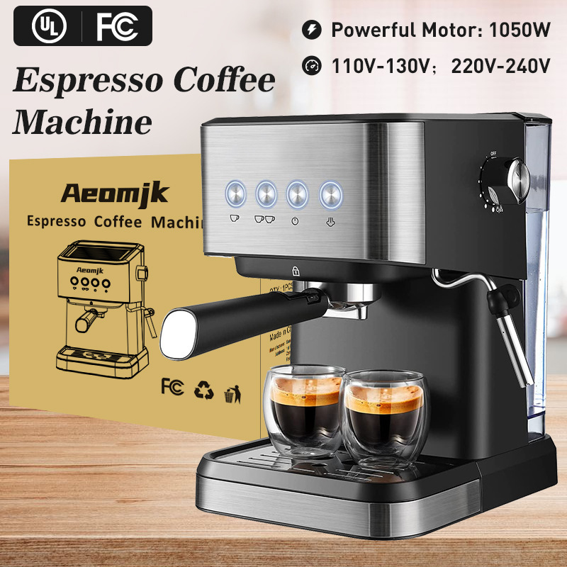 Cross-border in stock Coffee Machine Italian American Regulations European Regulations British Regulations Australian Regulations Explosive Household Touch Panel Steam Milk Foam