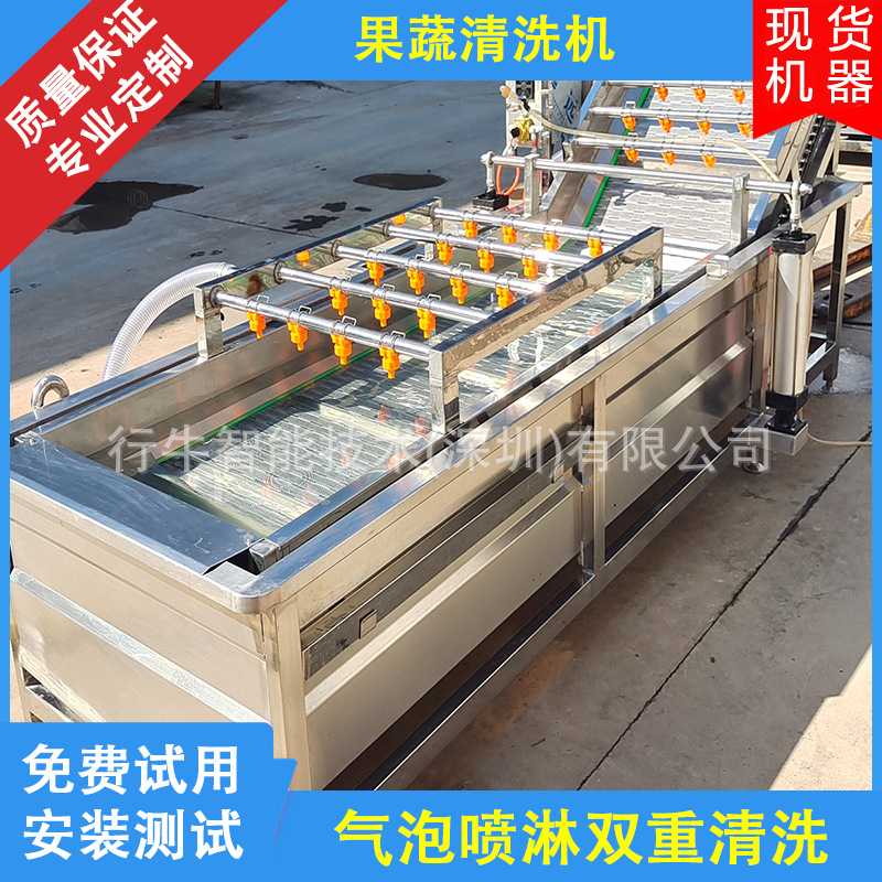 自动果蔬蔬菜清洗机 气泡式喷淋胡萝卜土豆清洗 洗菜机设备