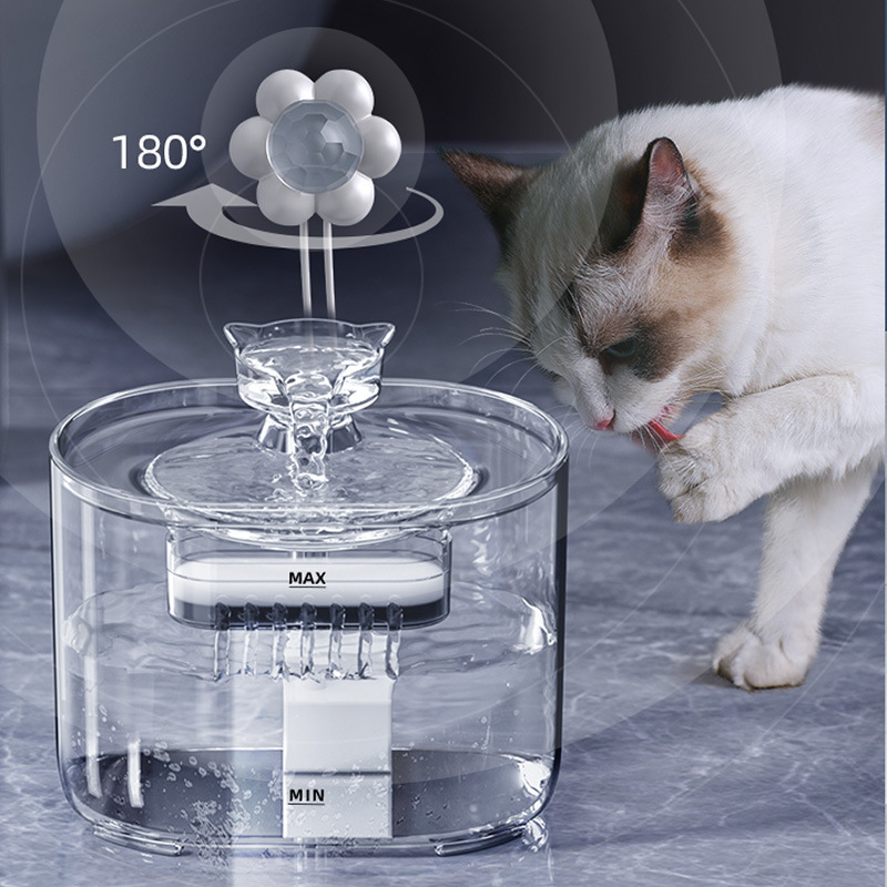 Dispensador de agua inteligente transfronterizo para mascotas con circulación automática y sensor, dispensador de agua a temperatura constante para gatos y perros, directo del fabricante.