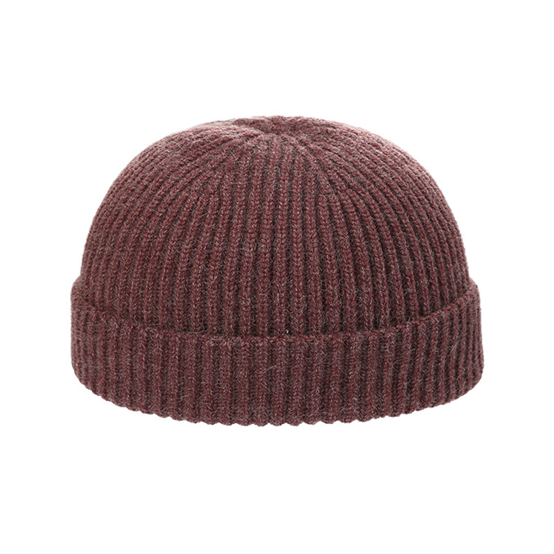 Men's Basic Simple Style Solid Color Eaveless Wool Cap display picture 4