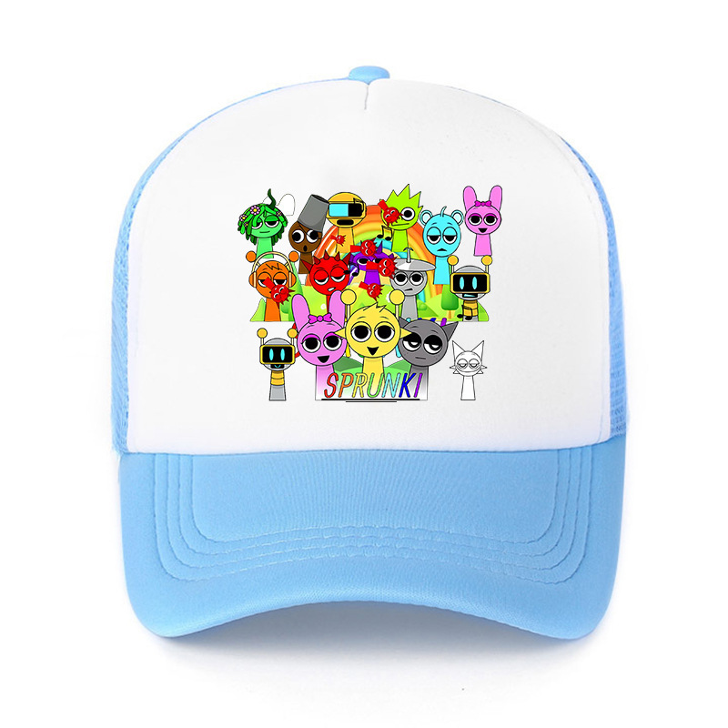 Rhythm Box sprunki Men's and Women's Children's Wear Western Style Sunshade Net Cap Spring and Autumn New Cartoon Game Baseball Cap