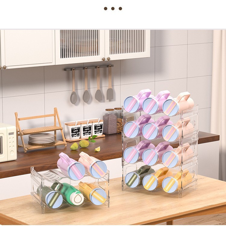 透明水杯收纳架 多层杯具置物架 2层3层4层可选告别杂乱省空间|undefined