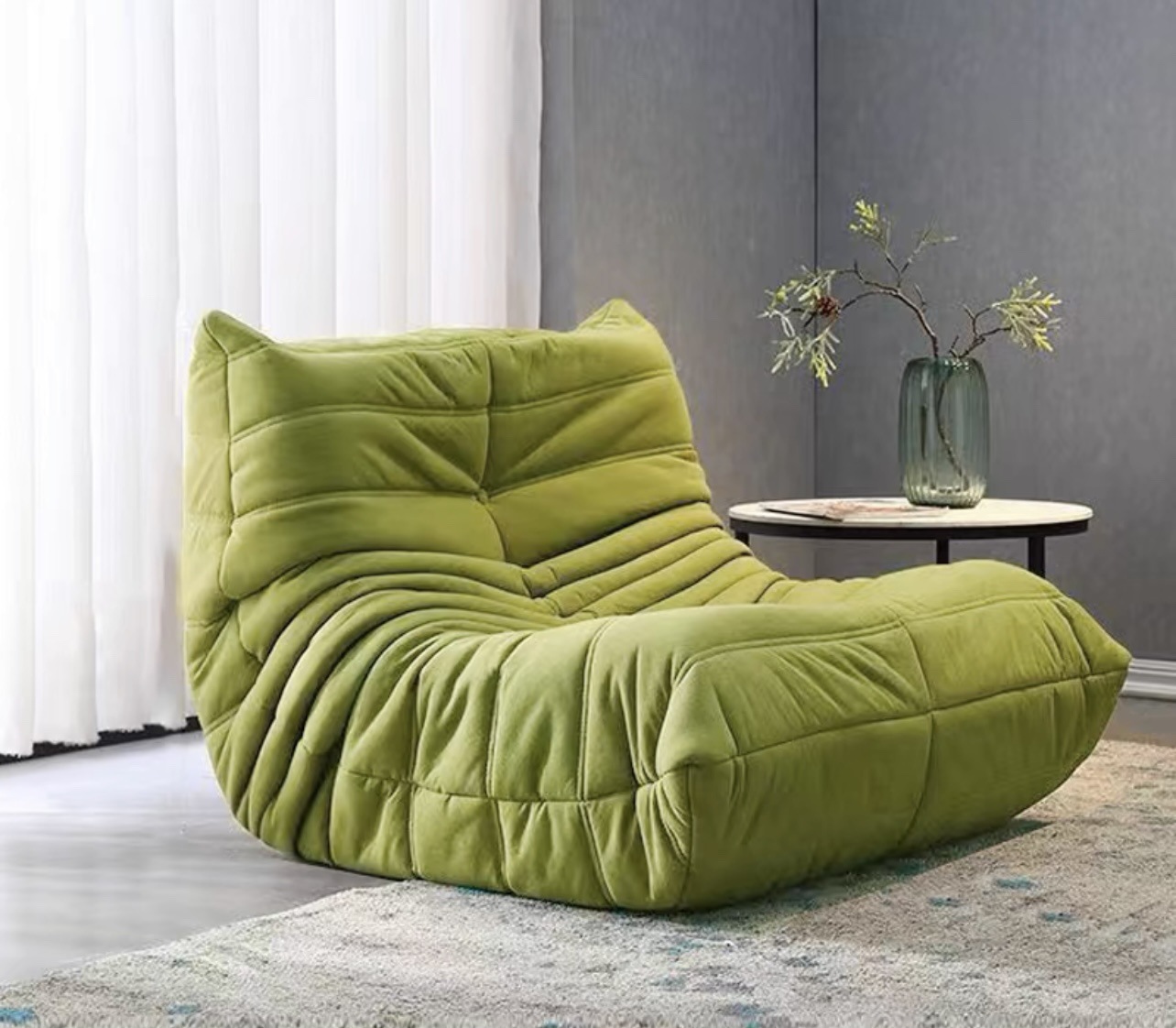 Transfronterizos dedicados a la oruga sofá perezoso sala de estar dormir balcón dormitorio sofá individual sofá de compresión red