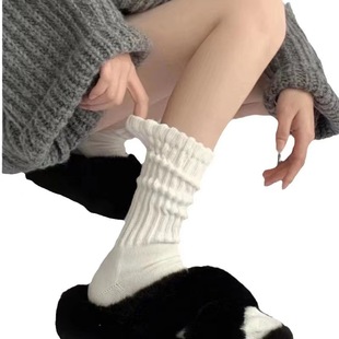 Cross-border calf socks women's autumn and winter slim long-tube stockings shark pants matching socks mid-tube stockings women's autumn and winter